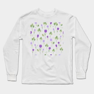 Pasque Flowers Pattern Long Sleeve T-Shirt